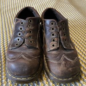 doc martens floral leather oxfords